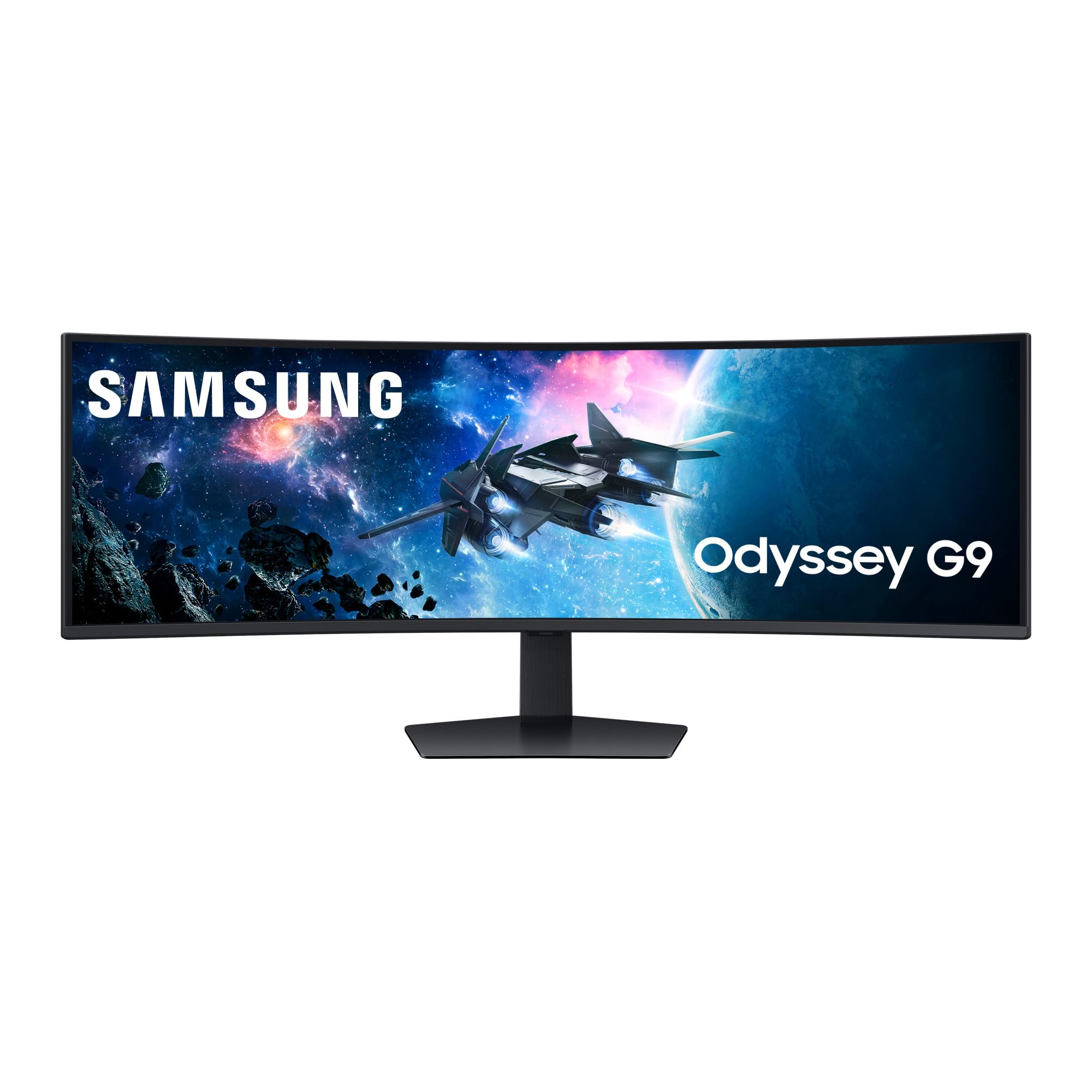 Samsung Ecran PC Odyssey G9 49'' 240Hz, 1ms, Dalle VA Incurvée 1000R, Résolution DWQHD : 5120 x 1440, 2500:​1, AMD FreeSync Premium Pro, Auto Source Switch +, Pied Ajustable, DisplayPort,​LS49CG954EUXEN