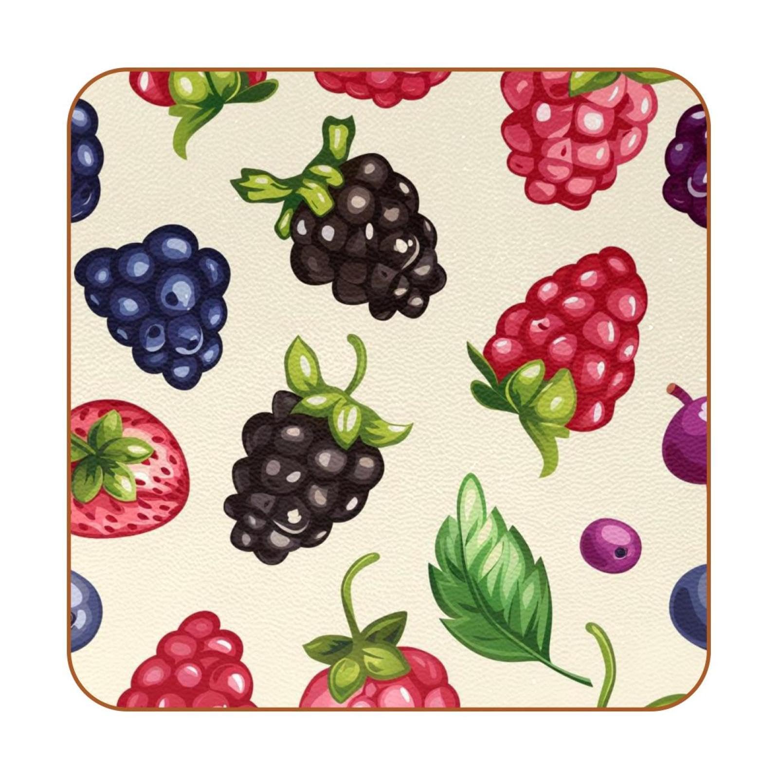Dessous de verre carrés cuir microfibre pour des pauses café sereines
