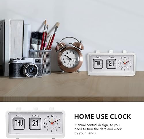 Miniatura 8 de Reloj despertador, reloj despertador con calendario digital, reloj despertador pantalla grande, reloj digital eléctrico, fecha, día y segundo, pilas