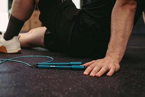 Miniatura 4 de Velites Cuerda de saltar ultraligera Cyclone | Diseño premium para DOBLE BAJO Y CRUZADO | Mango desmontable y sistema de 360º