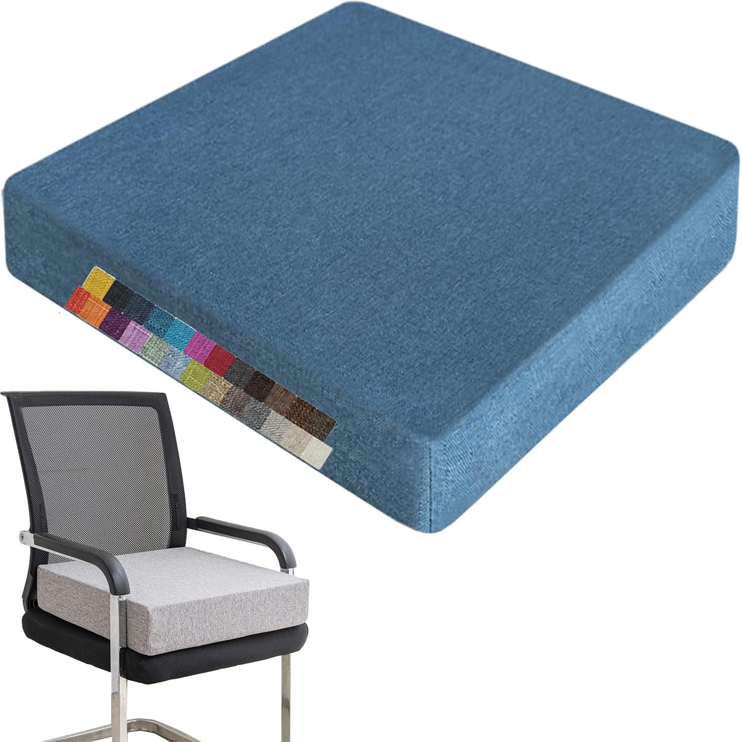 SVFOEBJM Memory Foam Chair Cushion 60x60x10cm Soft & Comfortable Seat Pad with Removable Cover NonSlip Design for Office Car Dining Room Perfect for Enhanced Seating Experience.