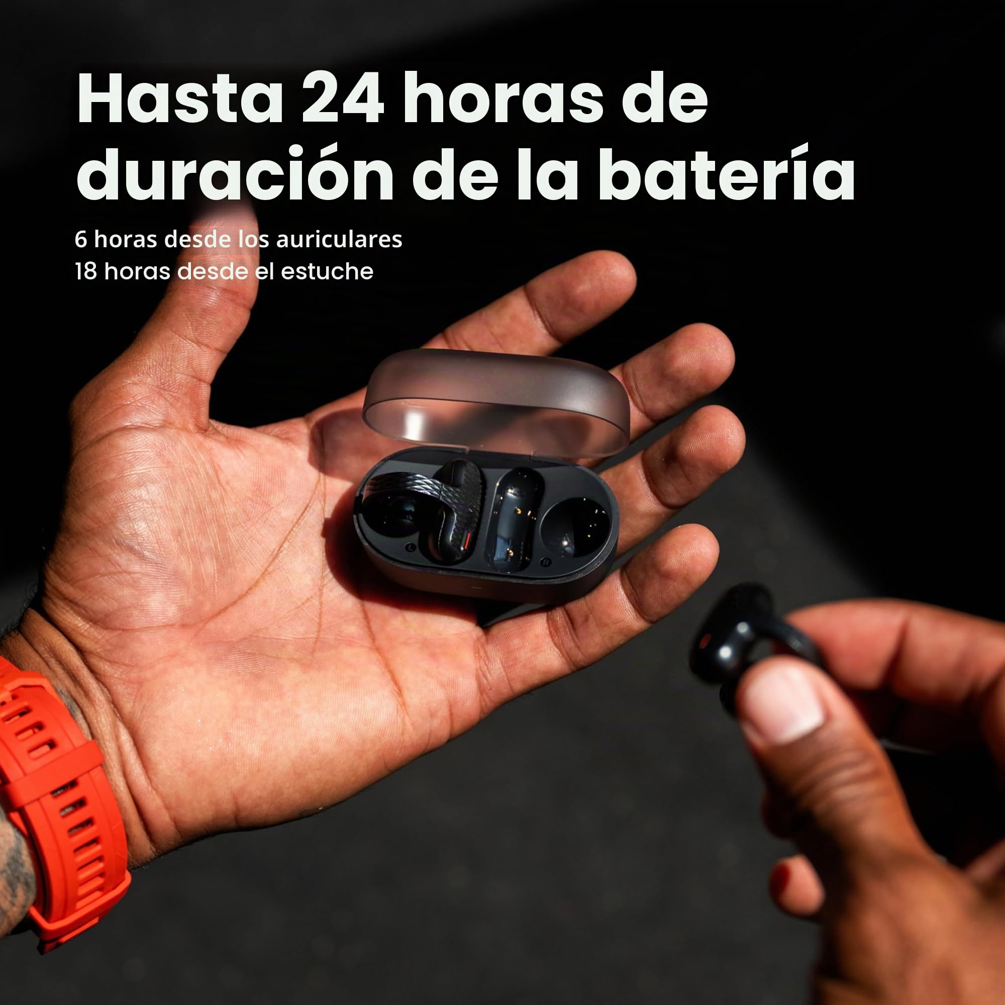 Amazfit Up OWS - Auriculares Bluetooth 5.3, Auriculares inalámbricos de oído Abierto con Control táctil fácil, IPX 4, Resistente al Agua, reducción de Ruido de Fondo AI, Auriculares compatibles con