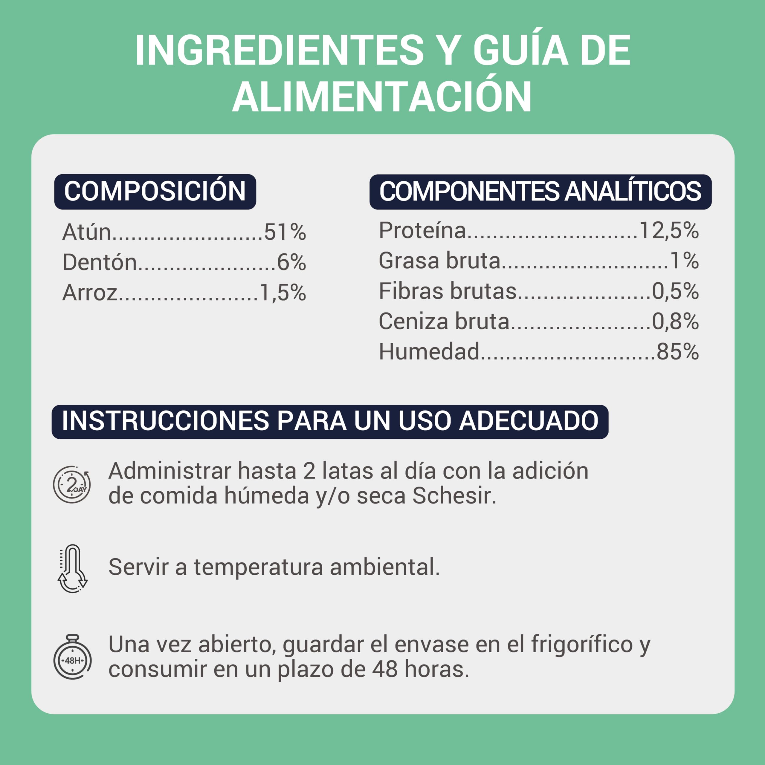 Schesir, Filetes de Atún con Merluza en Gelatina, Comida Húmeda Complementaria para Gatos, en Latas, Receta Original, 100% Natural, 12 x 70g