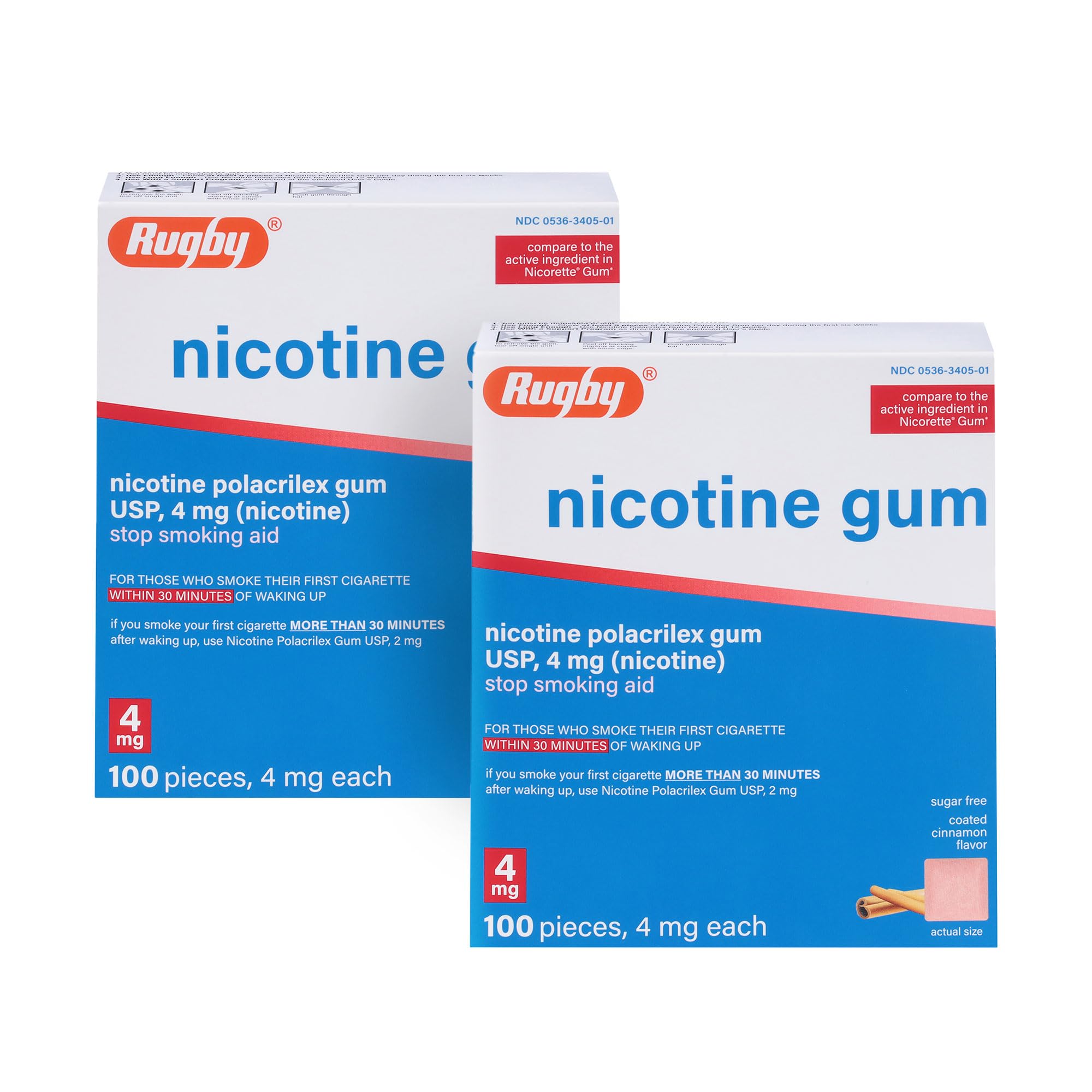 Amazon.com : Rugby Polacrilex 4mg Nicotine Gum - Cinnamon Flavor