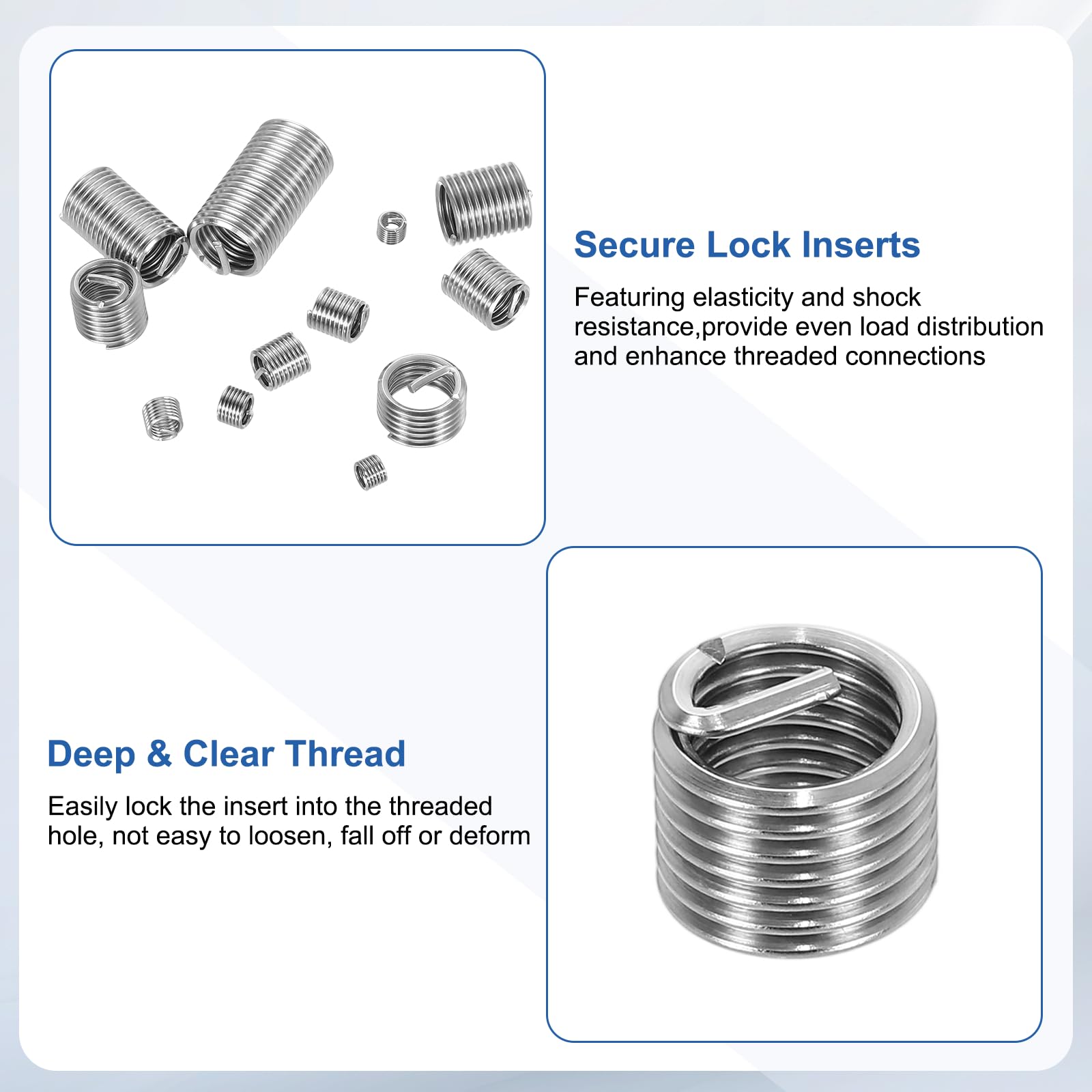 PATIKIL Wire Thread Inserts M8x1.25 Metric 1.5D 12mm - Image 4