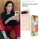 YATWIN Silicone Back Case for Google Pixel 9/9 Pro, Soft-Touch Phone Back Cover for Google Pixel 9/9 Pro - Link Pink gallery image