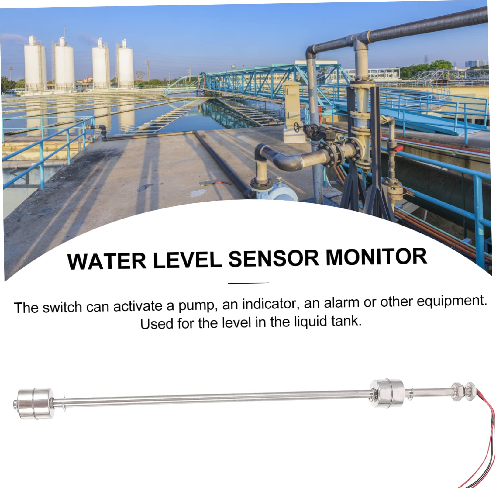 UPKOCH 2pezzi Sensore Di Galleggiante Acciaio Inox Per Serbatoi Monitoraggio Preciso e Affidabile Accessorio Per Acquari Funzione Pratica e Semplice