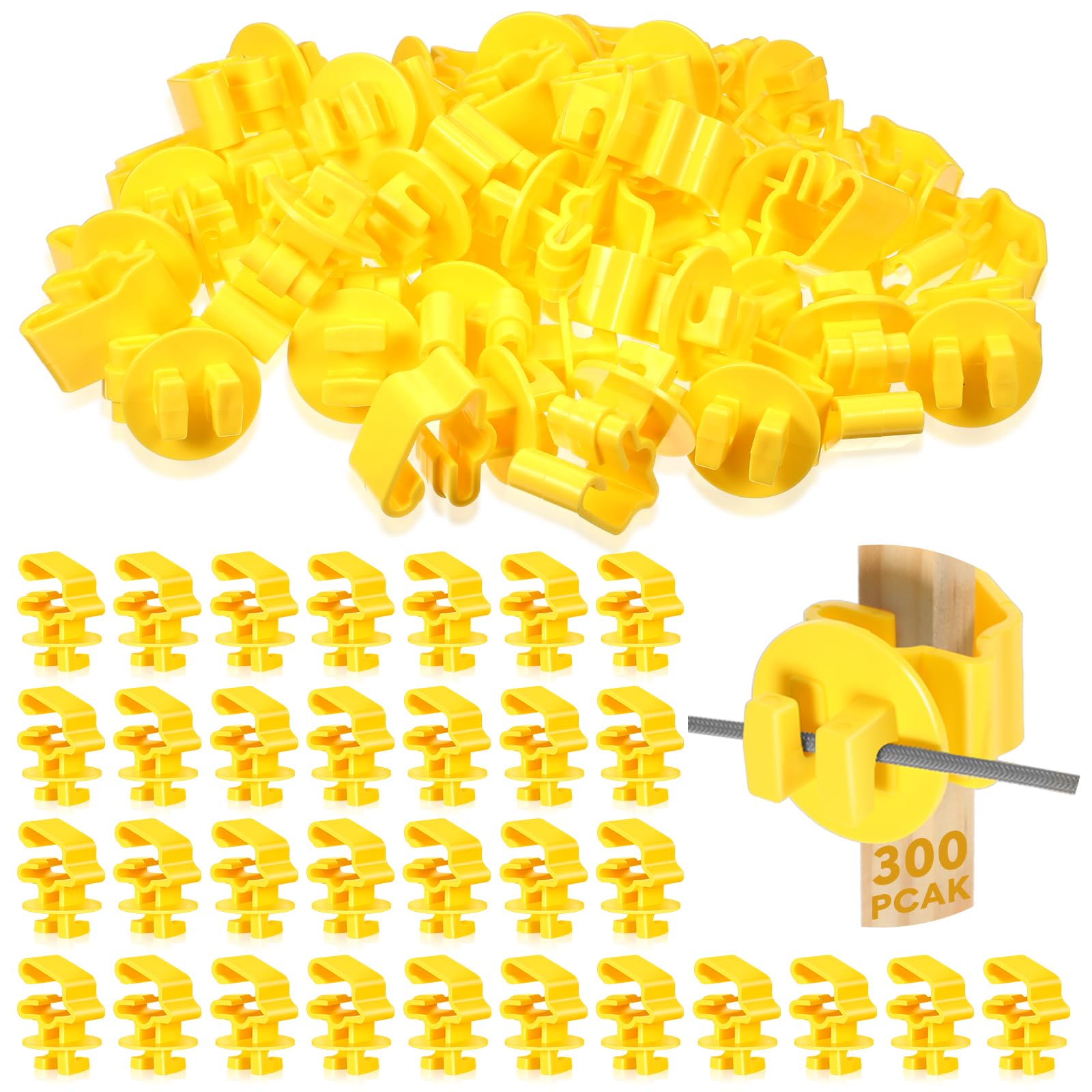 Geiserailie 200 Pcs T Post Insulators Shorter Wire Standard Snug - View #2