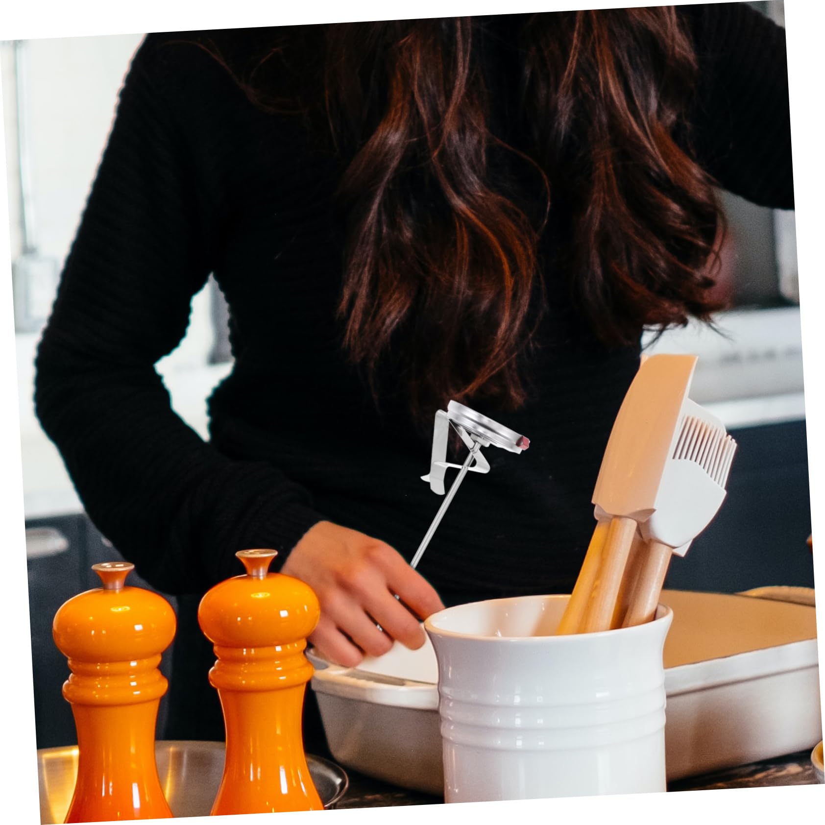 IMIKEYA 6pezzi Termometro Da Cucina Acciaio Inossidabile Da Alta Temperatura Precisione e Facilità Uso Per Alimenti e Fritture Misurazione Veloce e Chiara Essenziale