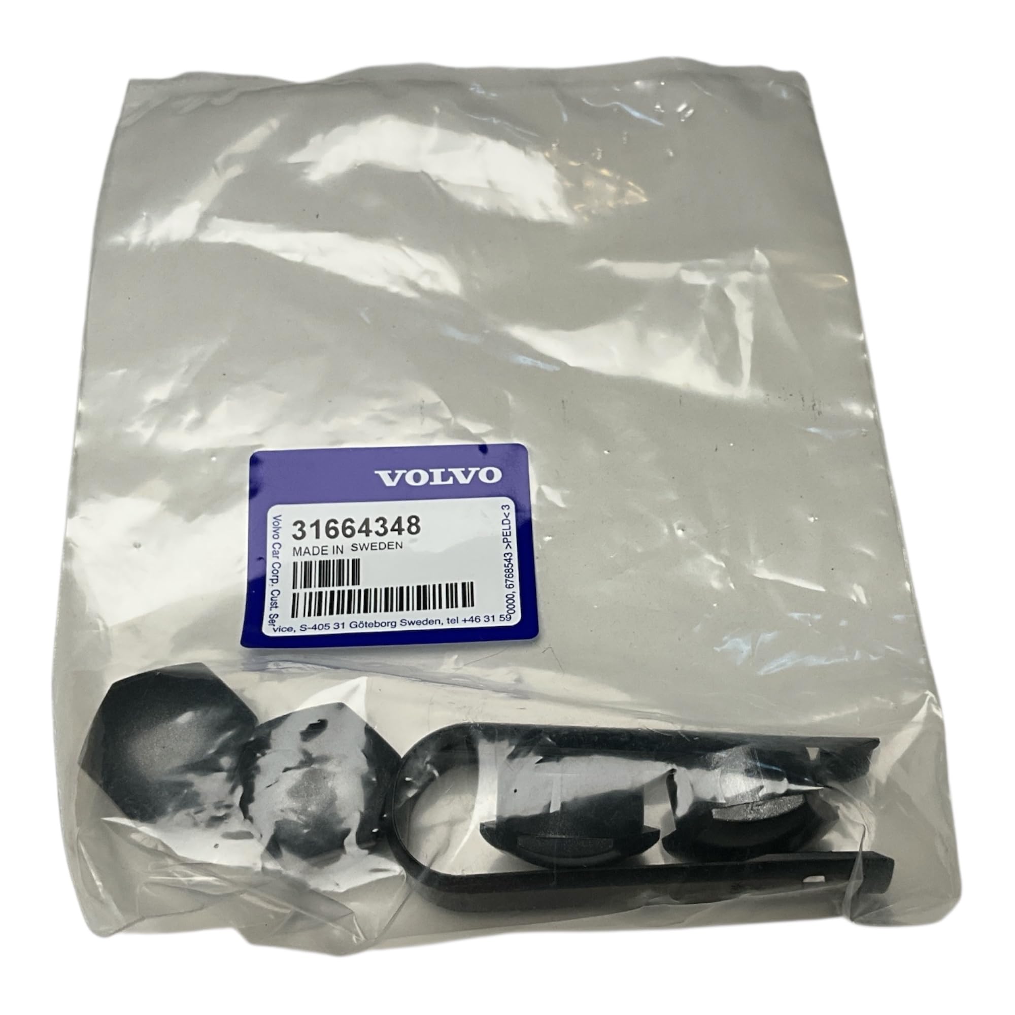 Volvo Set 4 Tappi Per Cerchioni Originali Con Pinzette - Colore Grigio - Codice 31664348 - Proteggono Le Viti Dallo Sporco