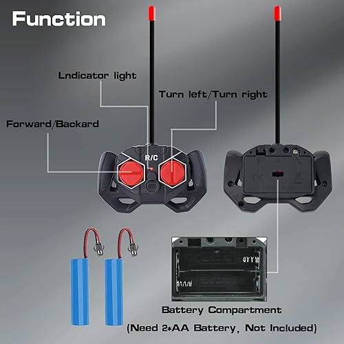 Miniatura 6 de Kello Juguete de auto de carreras con control remoto de dibujos animados para niños de 3 años en adelante, regalo de fiesta de cumpleaños de Navidad