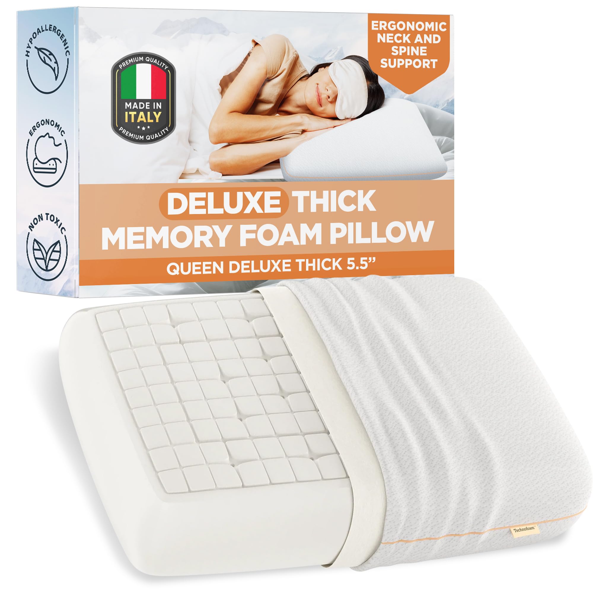 Amazon.com: Technogel Cooling Gel Pillow Memory Foam - Deluxe