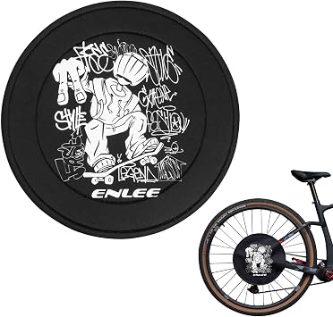 ENLEE 1PC Bike Disc Brake Cover, Water Resistant Neoprene Protective Cover for Mountain/Road/Gravel Bicycle Disc Brakes, Suitable for Safe Transport & Overspray Damage, Diameter 320mm