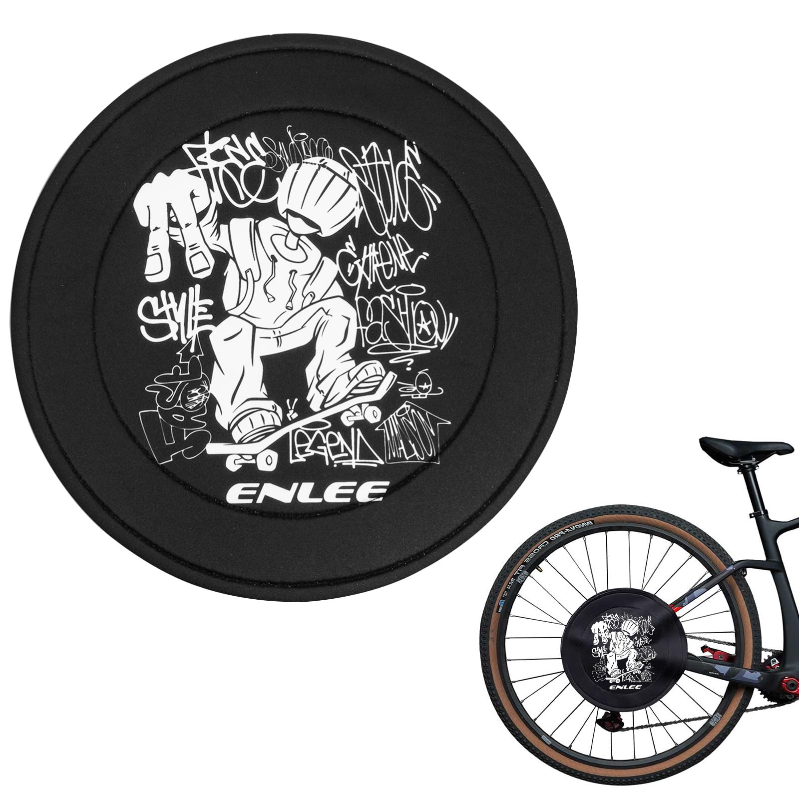 ENLEE 1PC Bike Disc Brake Cover, Water Resistant Neoprene Protective Cover for Mountain/Road/Gravel Bicycle Disc Brakes, Suitable for Safe Transport &
