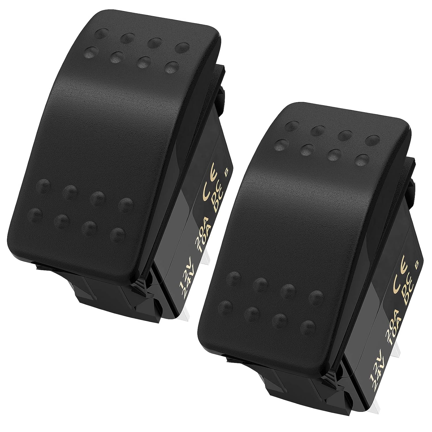 Joinfworld Boat Rocker Switch 12V 20A SPST ON Off Toggle Switch 2 Pin