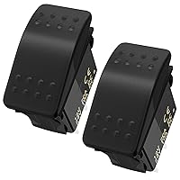 Vista 1 de Joinfworld Interruptor basculante de 12 V, barco marino, 2 pines, interruptor basculante de 20 A, SPST, interruptor de palanca de encendido