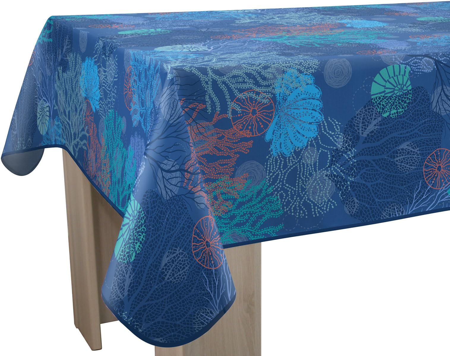 Le linge de Jules Stain Resistant Tablecloth Coral Rectangle 150cm x 200cm