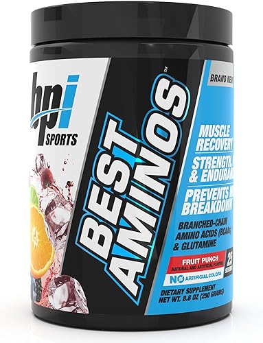 BPI Sports Best Aminos BCAA y suplemento de glutamina ponche de frutas 882 onzas