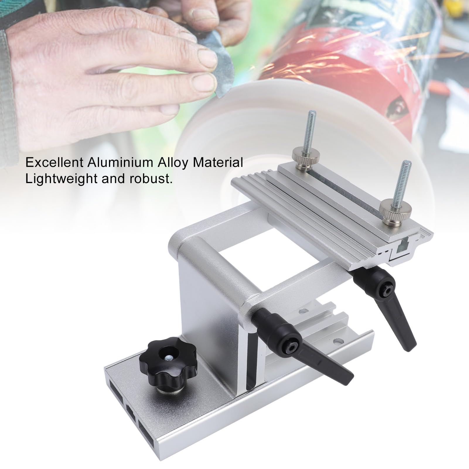 Generic Plantilla de Afilado con Soporte de Herramientas Ajustable Plantilla de Afilado para Amoladora de Banco de Aleación de Aluminio para Amoladoras de 6 y 8 Pulgadas con Accesorio