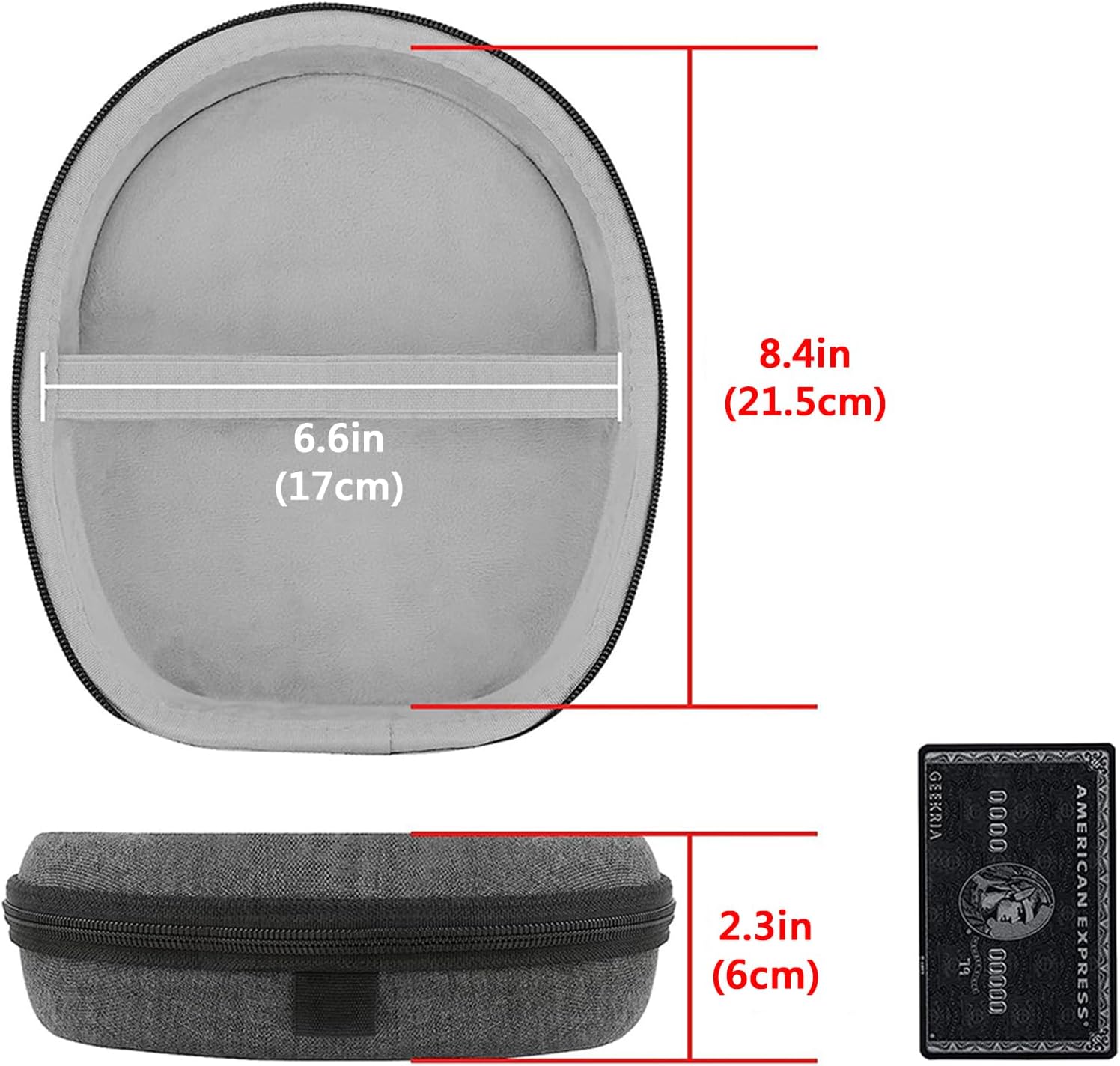 Geekria Shield Headphones Case for On-Ear Headphones, Replacement Hard Shell Travel Carrying Bag with Cable Storage, Compatible with JBL T600BT, Skullcandy Hesh3, B&O Beoplay HX (Dark Grey) - Image 4