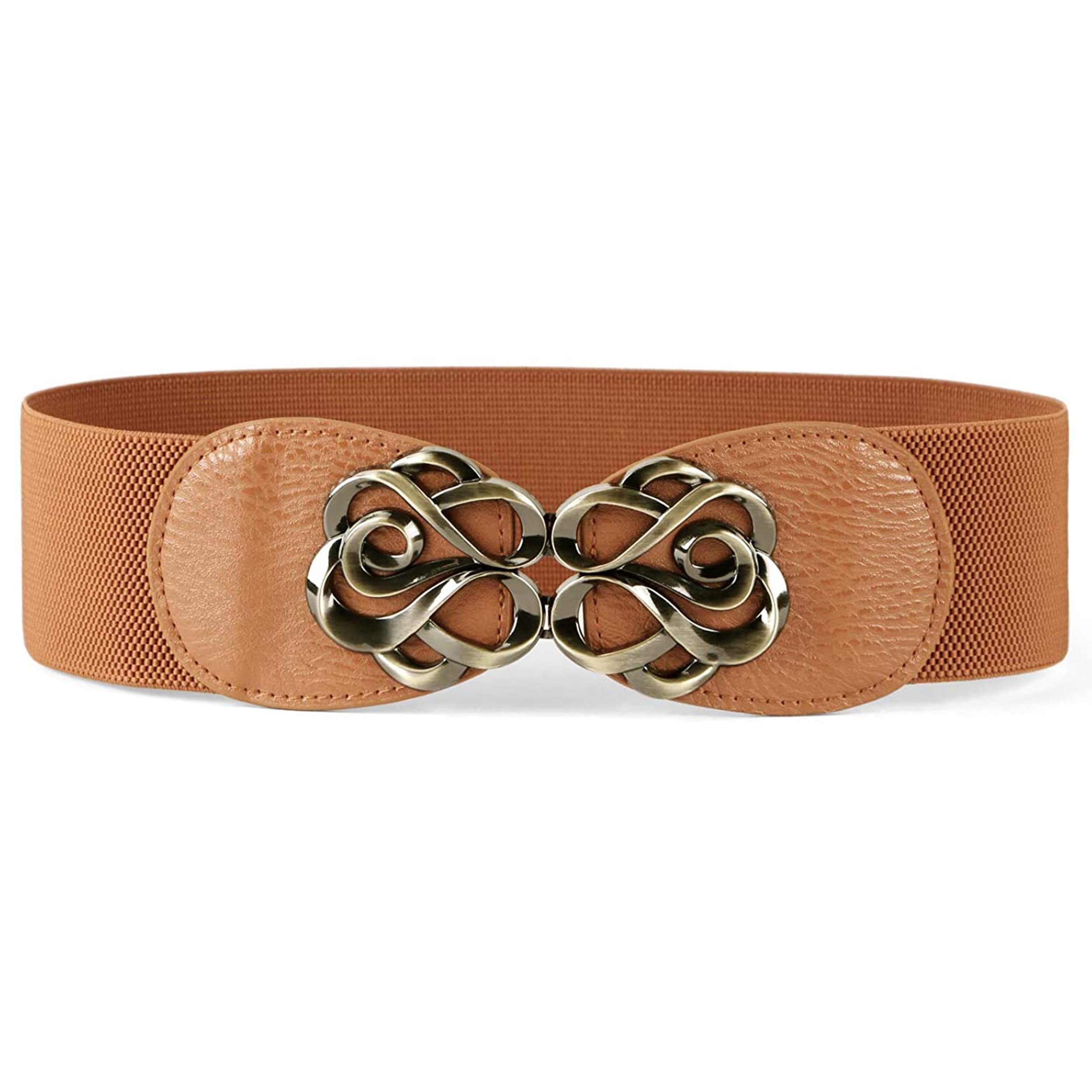 redhorns Elastic Fabric Waist Belt for Women Dresses Antique Floral Design Stretchy Ladies Belt for Saree Girls Jeans - Free Size (LD49)-picture-10