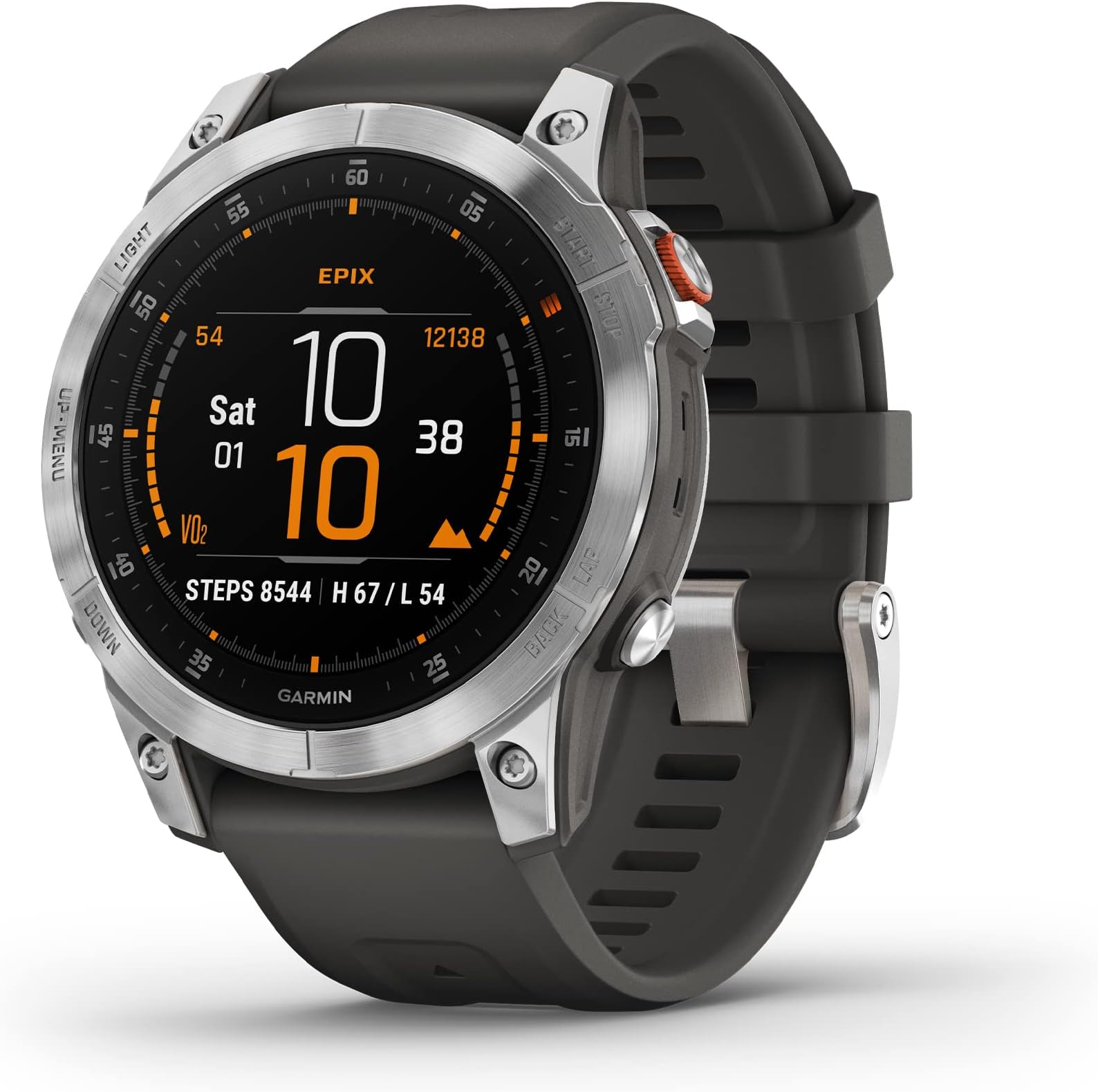 epix Gen 2, Premium Active smartwatch, Touchscreen AMOLED Display, Adventure Watch with Advanced Features, Slate Steel