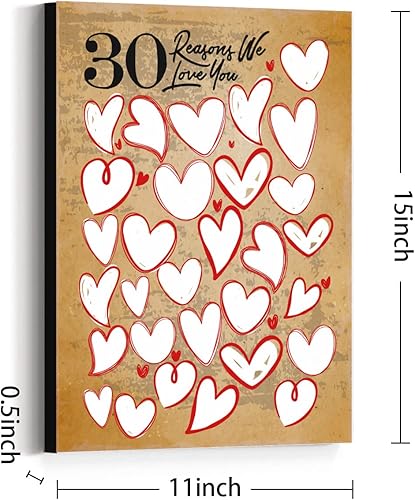 Miniatura 2 de Lienzo para invitada de 30 razones por las que te amamos, para ella, hombre, mujer, hermana, amiga, familia, gran decoración de fiesta de 40