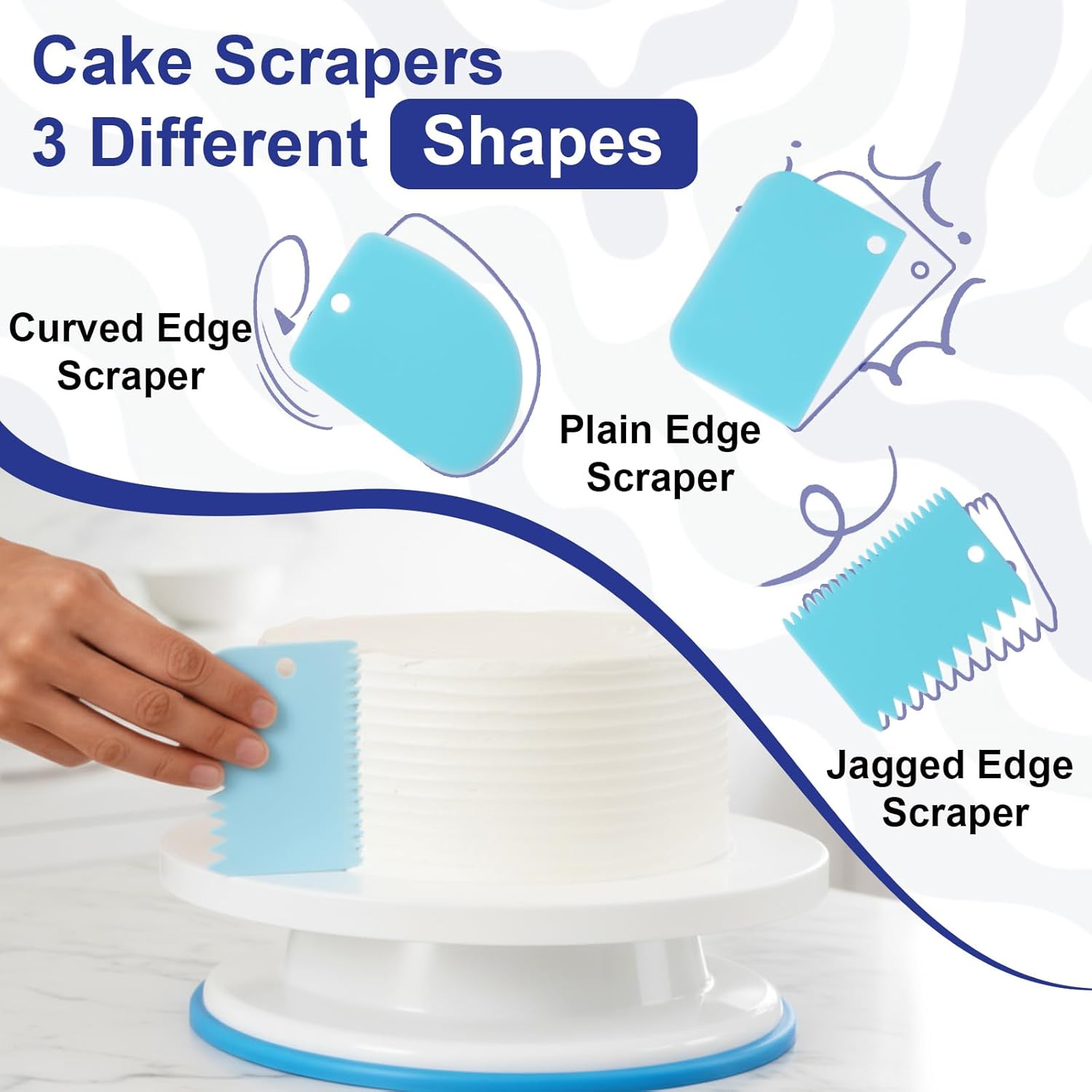 222 PCS Cake Decorating Kit - Includes Cake Turntable, Leveler, Piping Bags and Tips Set, 2 Frosting Spatulas, 3 Scrapers, 100 Cupcake Liners, Booklet and more Decorating Supplies