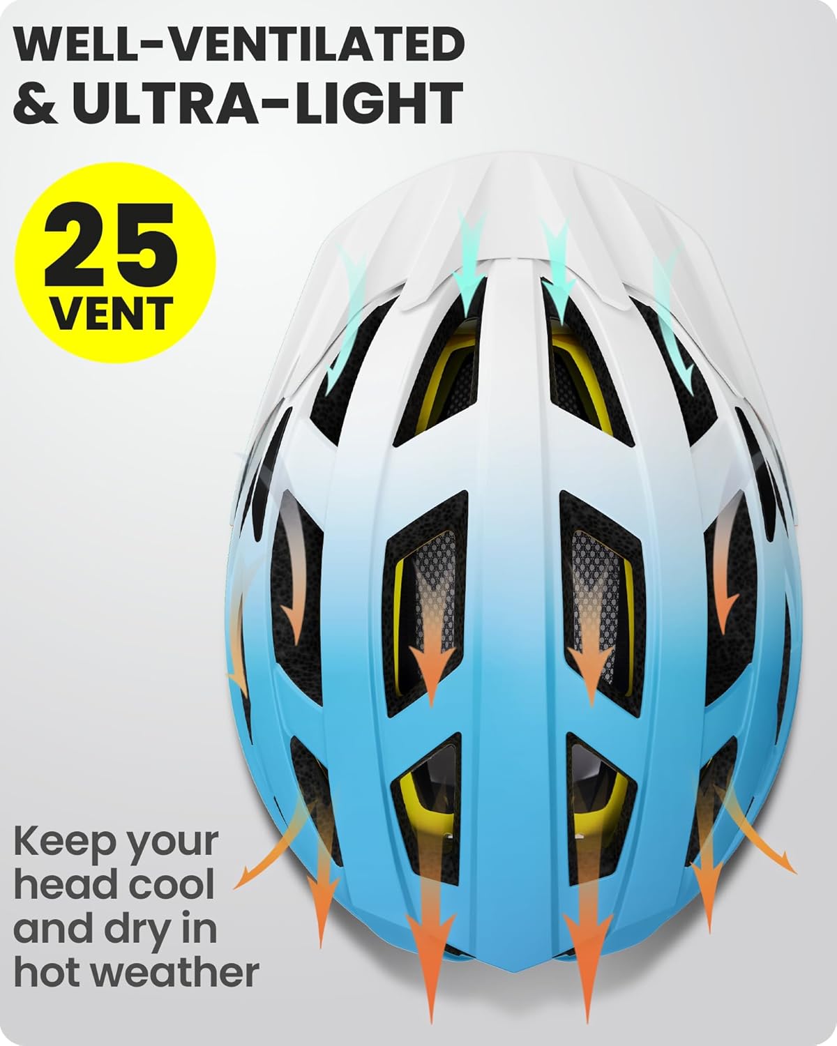 OutdoorMaster Gem Recreational MIPS Cycling Helmet - Two Removable Liners & Ventilation in Multi-Environment - Bike Helmet in Mountain, Motorway for Youth & Adult - Image 3