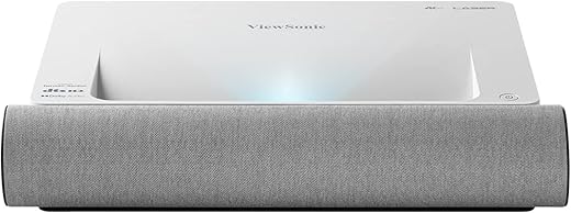 Viewsonic X2000L-4K Ultra Short Thorw Laser Projector with 4K UHD, 2000 ANSI Lumens, 0.22 ultra short throw ratio, Harman Kardon with Dolby/DTS support, HDMI USB Wi-Fi Bluetooth connectivity, White