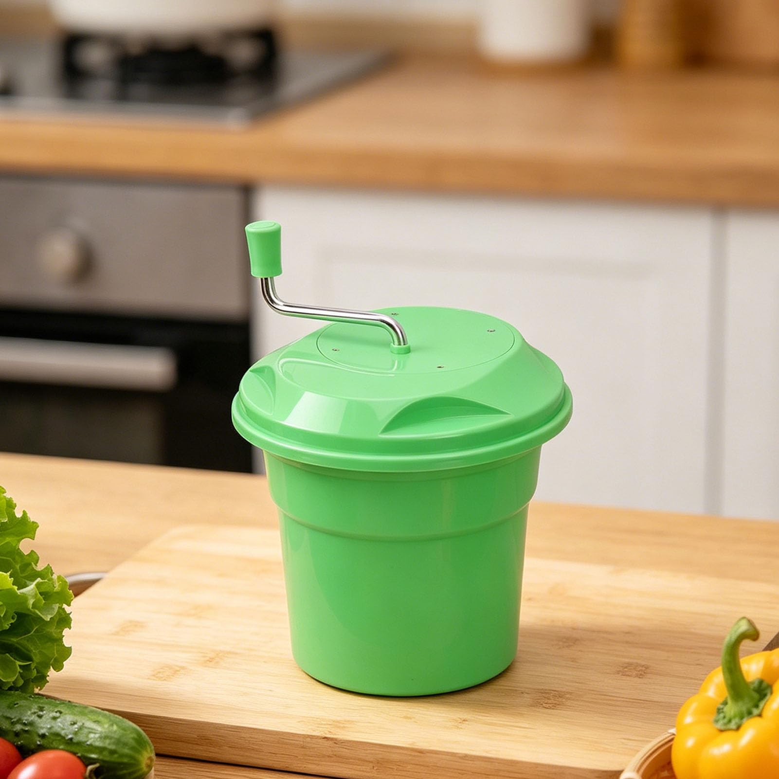 Ensalada Manual de 12 Litros para Cocineros Caseros que Preparan Ensaladas Frescas, Elimina el Exceso de Agua, Mantiene las Verduras Crujientes, Extiende la Frescura y Evi
