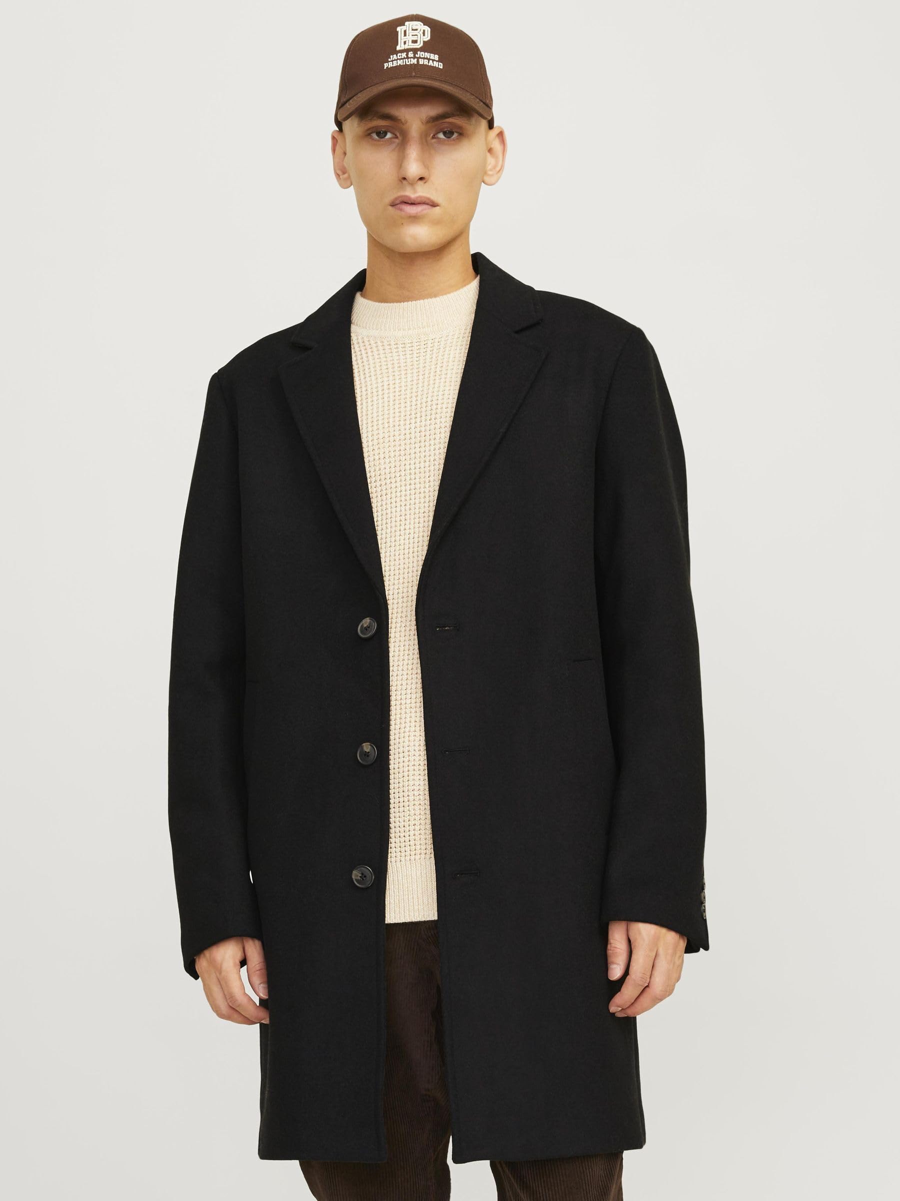 JACK & JONES Men's Jjeharrison Wool Coat Sn wool coat (pack of 1)
