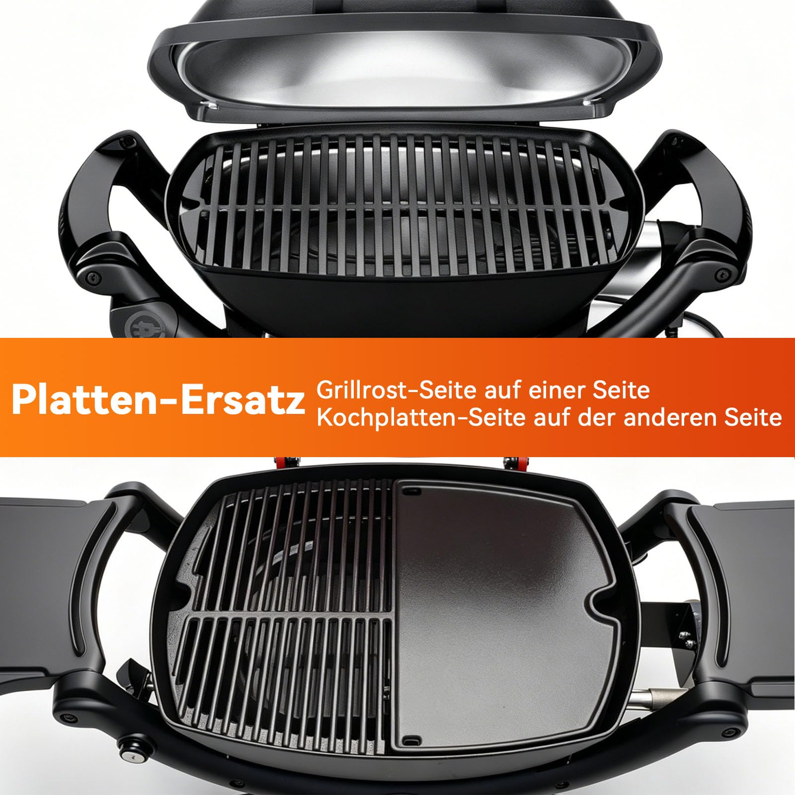 Plaque Plancha 32x22cm pour Weber Q100 Q120 Q140 Q1000 Q1200 Q1400 Accessoires Barbecue Gril à Gaz Pièce de Rechange 6558