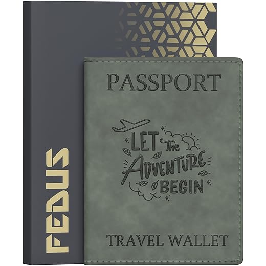 Faux Leather Passport Holder Case