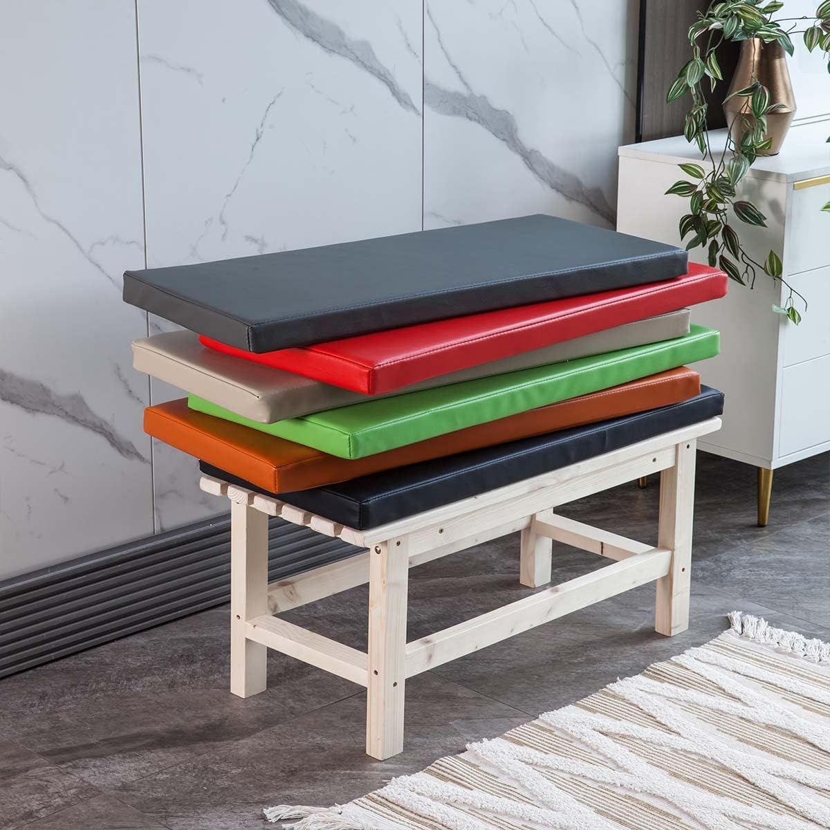 屋内・屋外兼用の高級防水フェイクレザークッション - ガーデン