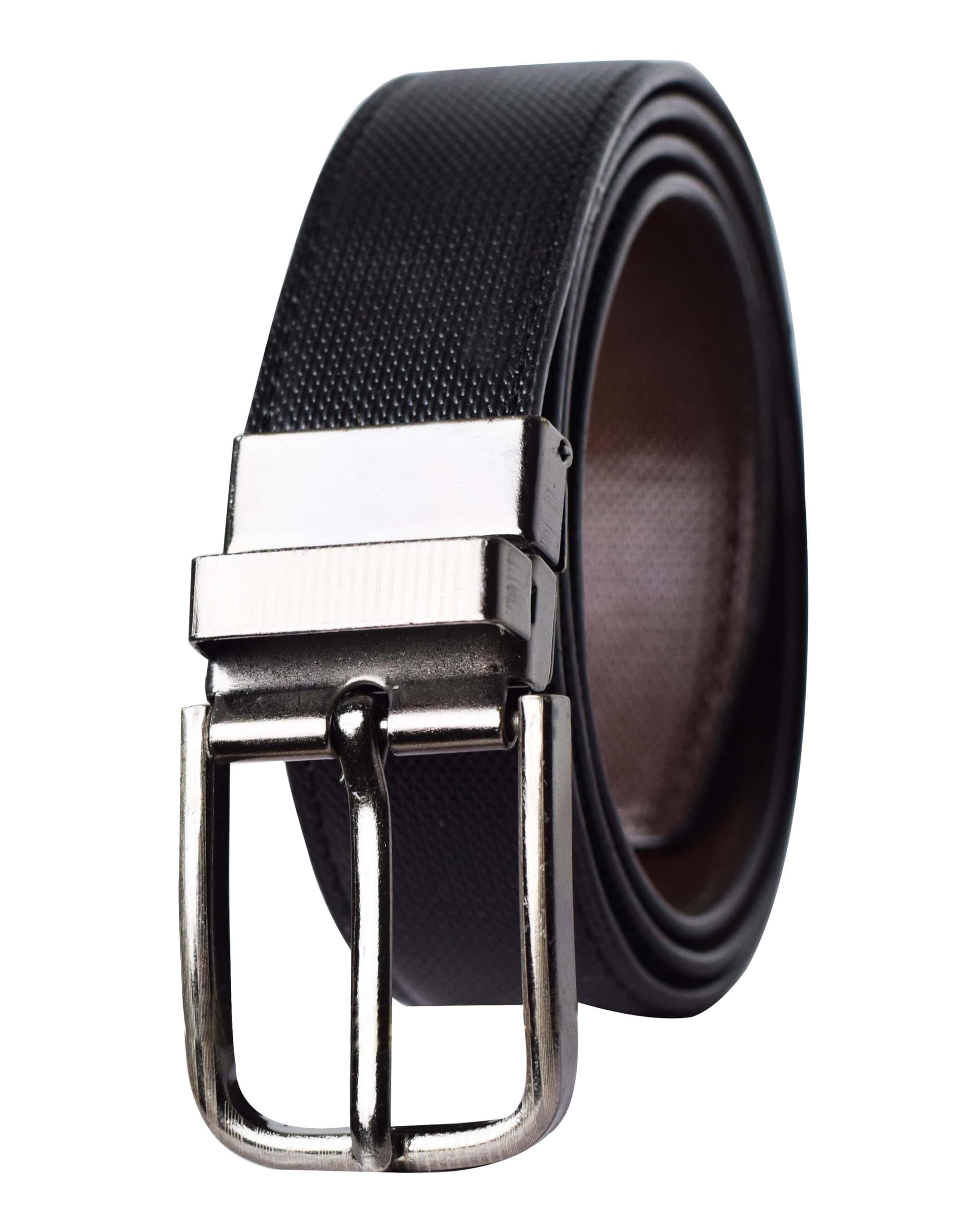 HarcosReversible Pu-Leather Formal Belt For Men (Color-Black/Brown||BL-01|| 46 inches length|| Waist upto -40 inches) Fashion