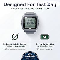 Vista 7 de Reloj de pulsera digital de ritmo fácil de usar autorizado por ACT, incluye botón de modo de prueba con sección preprogramada para ACT y marcador