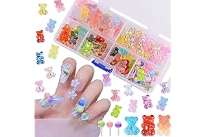 Kawaii 3D Candy Bear Nail Art Charms