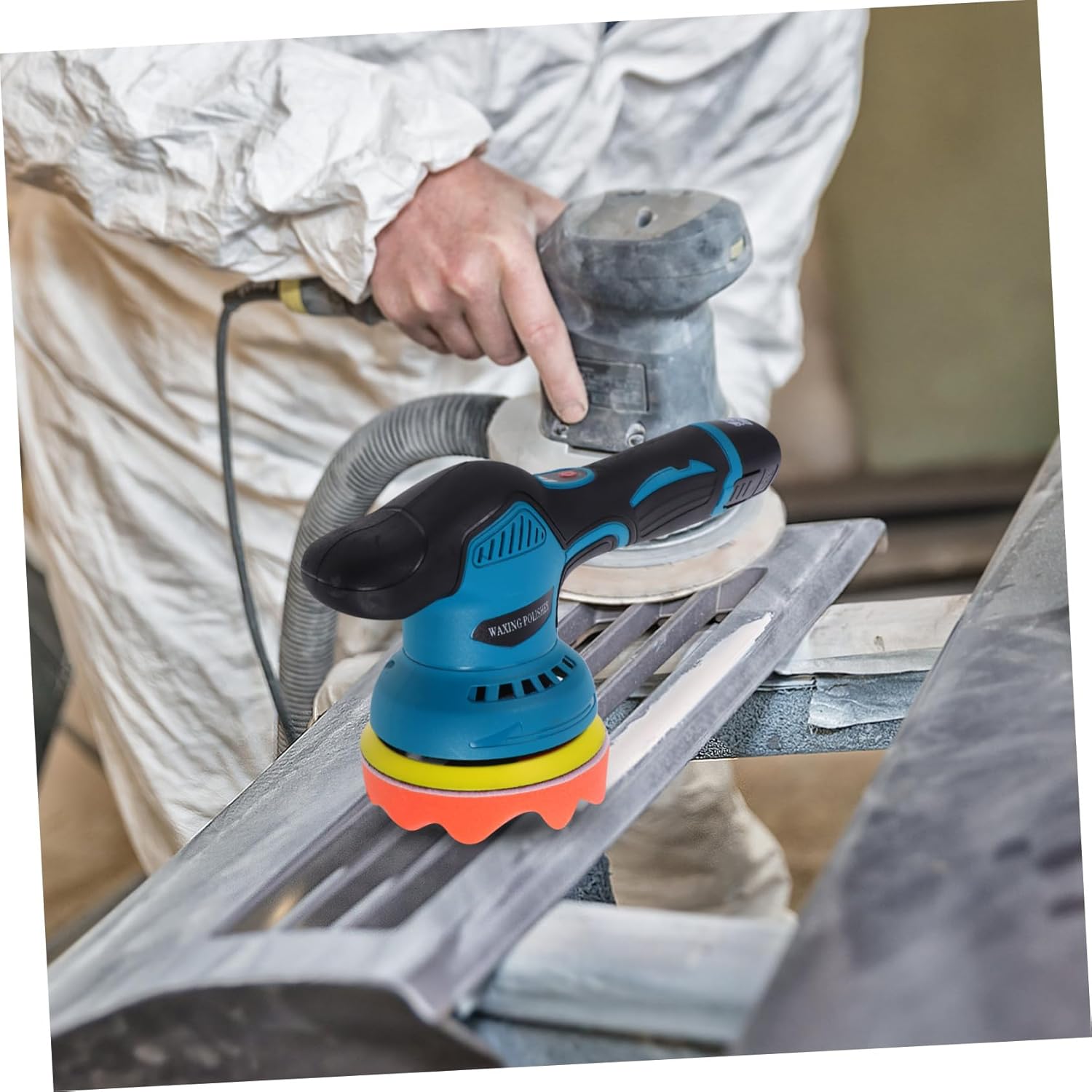 Handheld Car Buffer Polisher Kit Adjustable Speed Electric Waxing Tool for Vehicle Detailing DIY Portable Cordless Polishing Device with Versatile Speed Settings