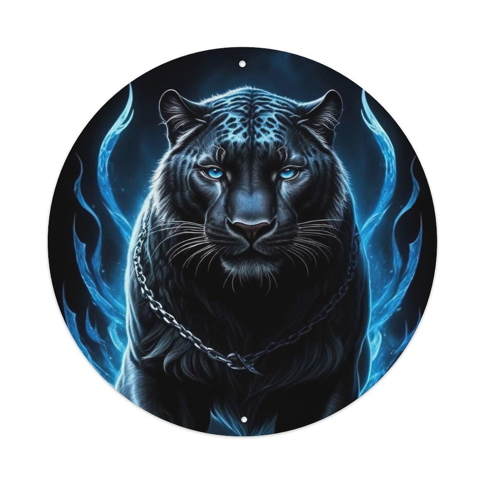 Animal Artwork Slowly Approaching Panther Metal Tin Sign