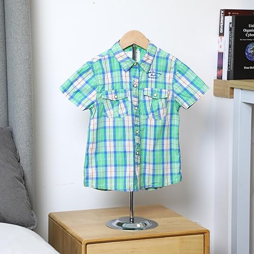 Miniatura 3 de Soaoo Pantalla de camiseta ajustable Soporte flexible de hombro portátil para colgar camisas, percha de metal negro para ropa, proveedor minorista,