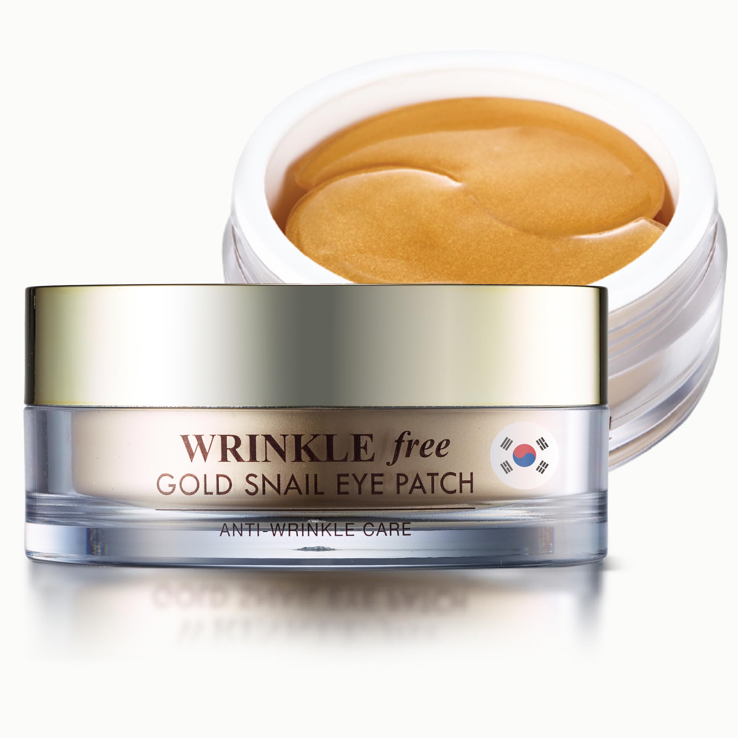 GOLD ENERGY SNAIL SYNERGY Gold Snail Korean Eye Patch 24K Real Gold 60Pcs - Anti Aging & Anti Wrinkle Treatment for Women - Hydrating Hydro Gel Eye Masks for Dark Circles and Puffiness