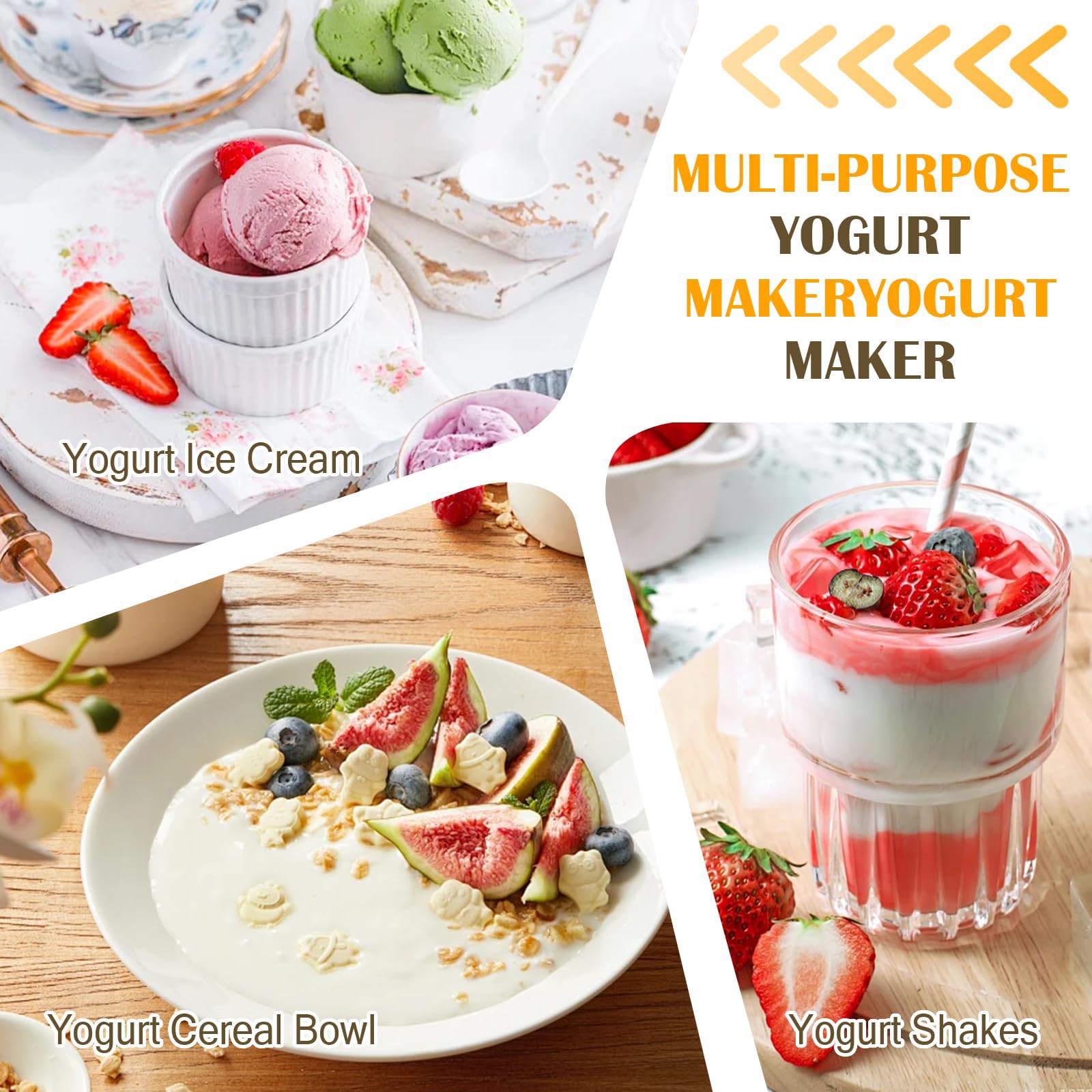 Yogurtera para Yogur Probiótico con Tiempo y Temperatura Ajustables | Incluye 2 recipientes de vidrio; máquina automática para yogur griego, ideal para preparar yogur casero saludable y postres.
