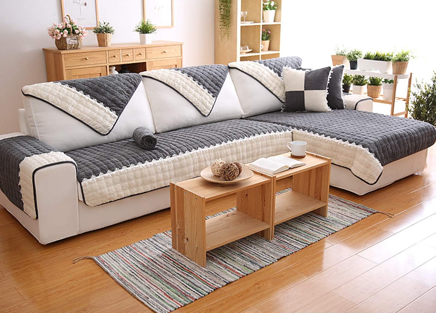 Couch Cover, Sofa Cover, Quilted Sectional Couch Covers