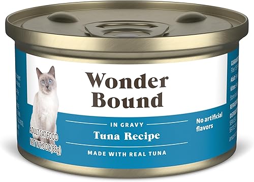 Marca Tienda  Wonder Bound Alimento húmedo para gatos, salsa, latas de 3 onzas, paquete de 24 (atún)