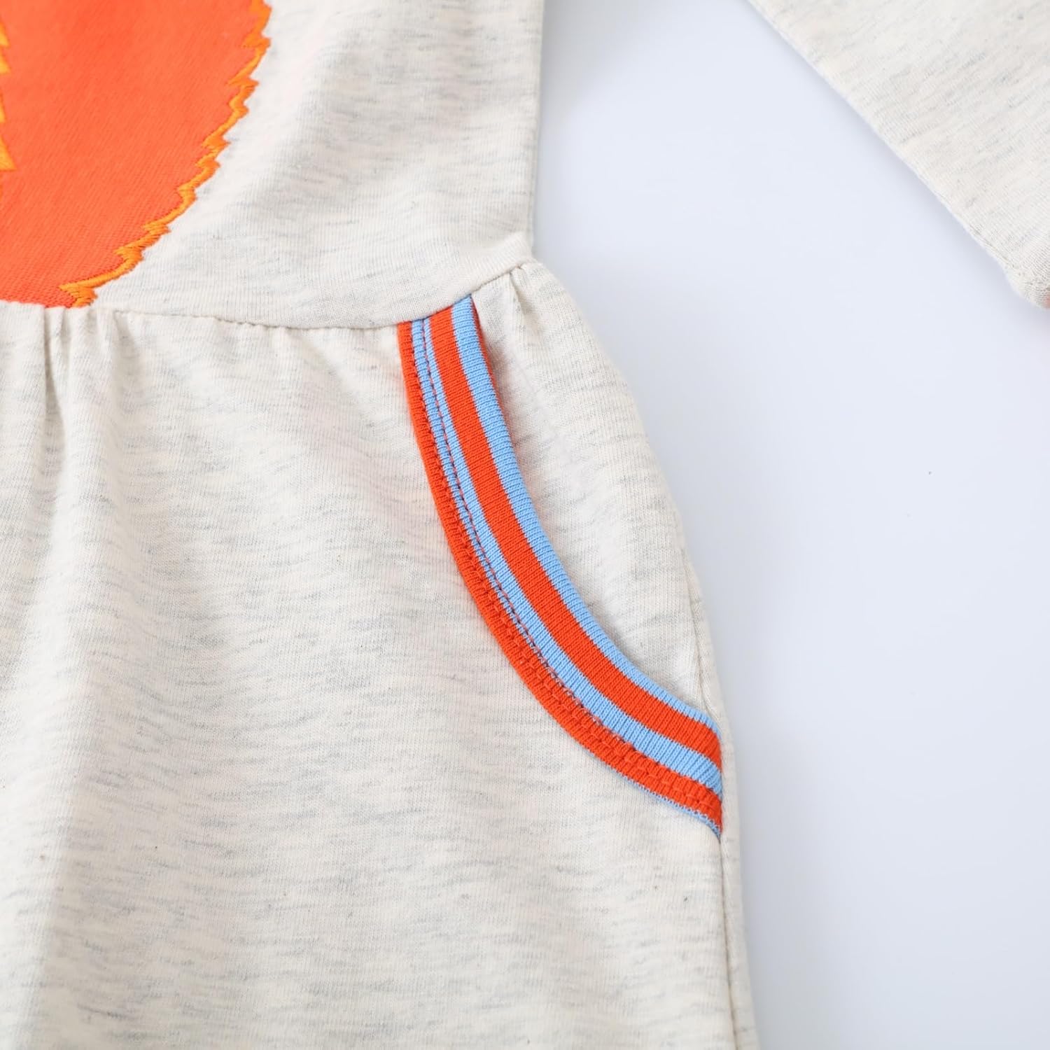 Hongshilian Girls Cotton Chirstmas Dress Long Sleeve Cartoon Appliques Casual Playwear Dresses - Image 2