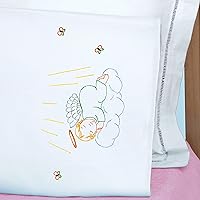 Vista 2 de Jack Dempsey - Funda de almohada estampada para niños, diseño de ángel precioso, multicolor