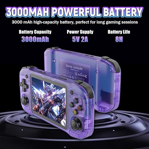 Miniatura 5 de R46H - Consola de juegos de mano retro de 64 GB, consola de juegos emulador con más de 15000 videojuegos incorporados, más de 25 emuladores, sistema