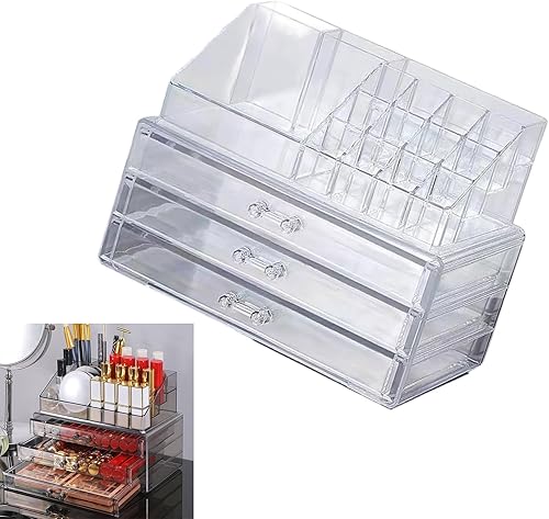 Miniatura 2 de Acrylic Makeup Accessories Storage Box Space Saving Jewelry Organiser With Multiple Compartments For Easy Access