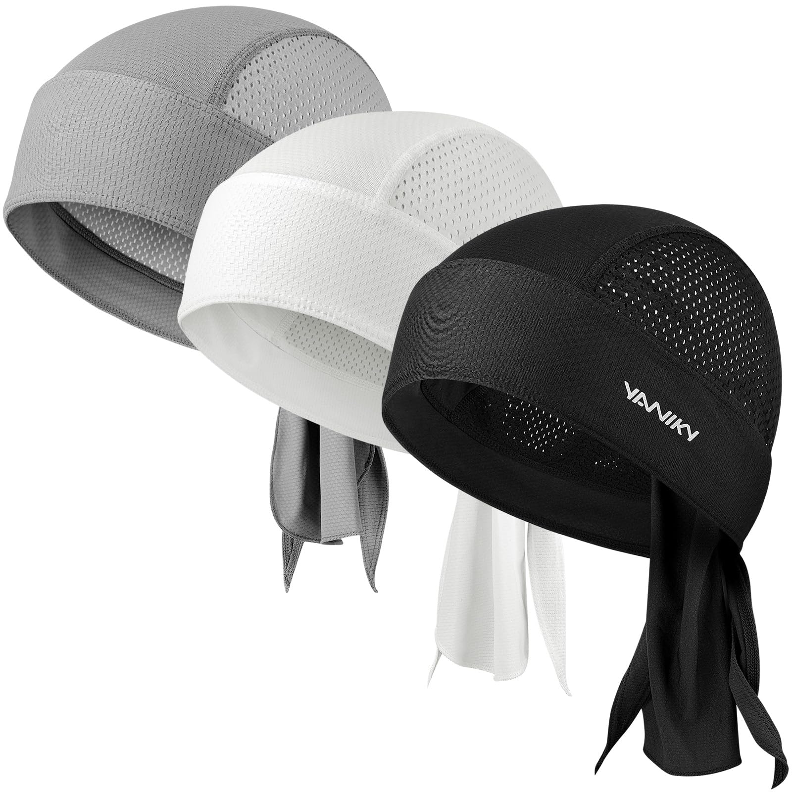 YANIKY Bandana Herren, Atmungsaktiv Kopftuch Herren, Piratentuch Sport Bandana Cap Damen Mit UV Schutz Biker Bandanas Kopftuch Hat